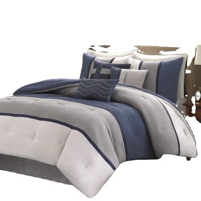 China Disposable Hot Selling 7 Piece Bedding Sets, Suede Bedroom Comforters for sale