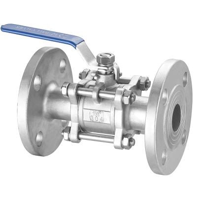 China General 3pc ball valve with flange water diesel valve used for piping connections for sale