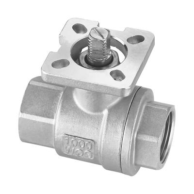 China General Good Quality Made In China CF8 CF8M Stainless Steel Ball Valve 2PC With 1cin Mounting Bracket for sale