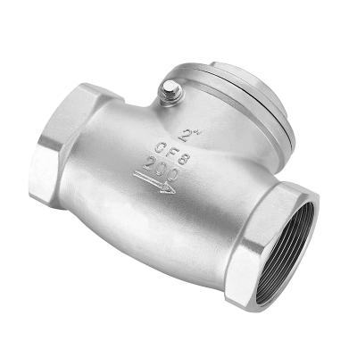 China 2021 Good General High Quality Stainless Steel DN25 304 Female Swing Check Valve for sale