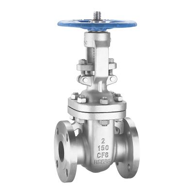 China Factory Price List Stem Water Oil Cf8 ANSI 150lb Slide Flange General Manual Gate Valve for sale