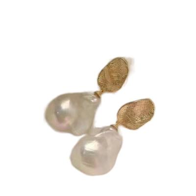 China Pearl DIY Accessories S925 Sterling Silver Baroque Pearl Earrings Empty Holder for sale