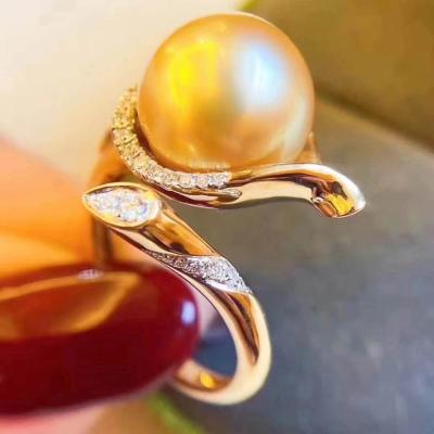 China CLASSIC 925 Sterling Silver Cubic Accessories Natural Freshwater Pearl Rings Elegant Lady Pearl Jewelry Ring for sale