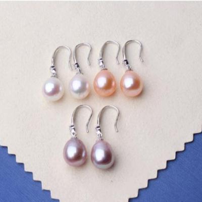 China CLASSIC Natural Freshwater Silver Meter Water Drop Earrings S925 Long Pearl Earrings Fashion Simple for sale