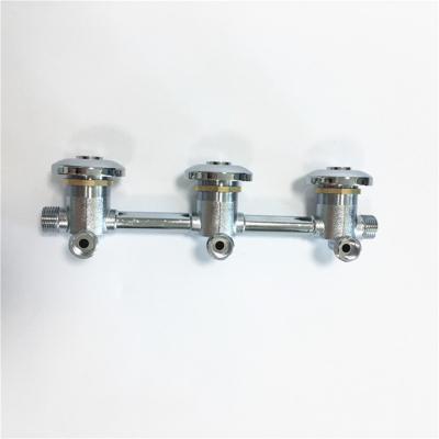 China Sanitary Scallop Chrome Manufacturer Customize Scallop Chrome Faucet Shower Mixer Panel Faucet Panelless Sliding Bar for sale