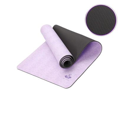 China New Rubber Yoga Mat Eco Friendly Natural Mat for Yoga and Pilate from Durable Suede Fabric Rubber Yoga Mat for sale