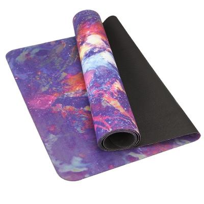 China BSCI Non-slip Factory Pattern Art Beauty Hot Selling Natural Rubber+Suede Yoga Mat Customized Hot Selling Mat for sale