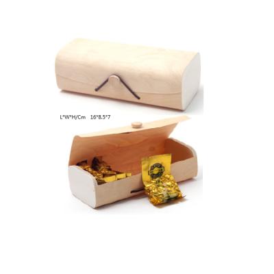 China Europe factory price wooden birch ploywood box wooden packaging box case with button for tea jewelry for sale