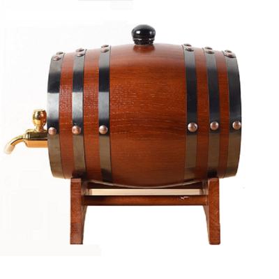 China HOT Sale Small Beer Kegs Custom Logo Eco - Friendly Painted Color 3L Wooden Wine Barrel Beer Keg for sale