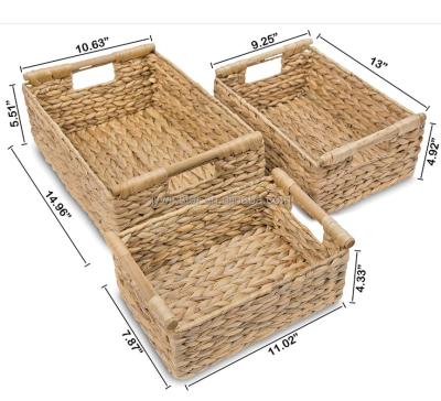 China Sustainable Woven Storage Basket Shallow Works Hand - Small Woven Wicker Basket Vegetable Plankton Storage Baskets With Wooden Handles for sale