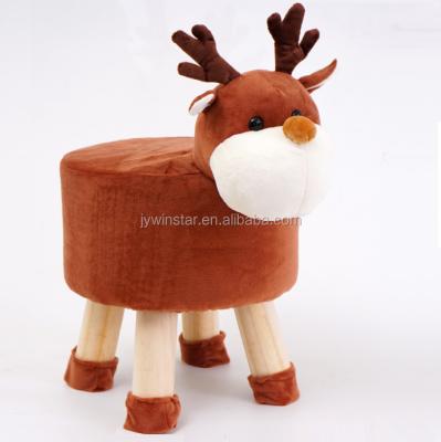 China Luxury Animal Foot Stool Foot Stool Footstool Wooden Footstool Removable Cover Shape Child Wooden Stool for sale