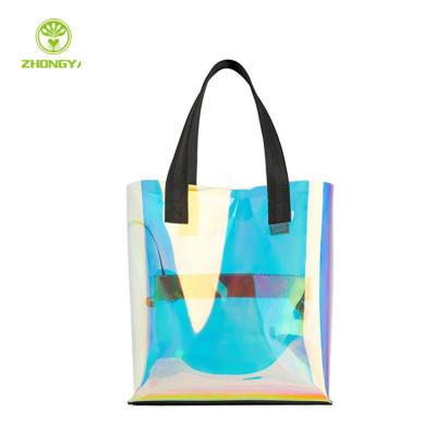 China Fashion Shopping Waterproof Tote Magic Tpu Pvc Laser Waterproof Bag for sale