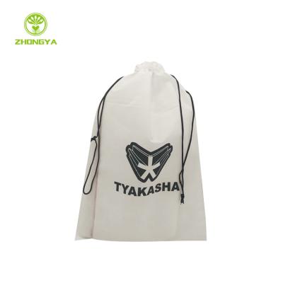 China 100% Eco-friendly High Quality Factory Directly White Non Woven Drawstring Bag For Shoe for sale