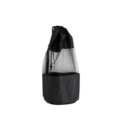 China Waterproof Custom-Made Double Shoulders Black Drawstring Backpack Mesh Drawstring Bag for sale