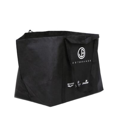 China 100% Eco-friendly Color Eco-friendly Handled Black Cheap Custom Logo Print Non Woven Bag for sale