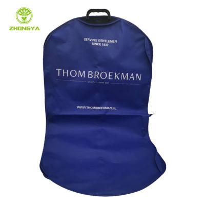 China Fashion Designer Custom Personalized Non Woven Blue Eco-Friendly Garment Suit Cover Bag for sale