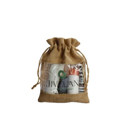 China Wholesale Custom Recycled Eco Jute Drawstring Pouch With LOGO Business Promotional Gift Bag From China Supplier for sale