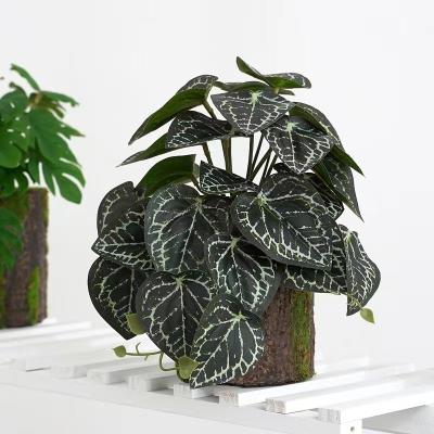 China Minimalist 3D Printed Cheap Artificial Potted Bonsai Wood Pile Plant For Living Room Office Decoration for sale