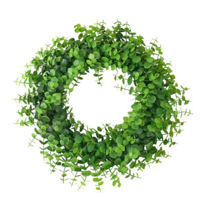 China Wholesale Price Environmental Friendly Diameter 42-44Cm Plastic Artificial Grass Garland For Home Decoration for sale