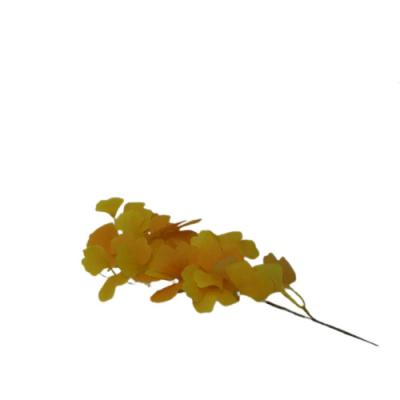 China Silk Screen Leaves Faux Ginkgo Leaves 50cm Yellow Artificial Leaves For Decoration for sale