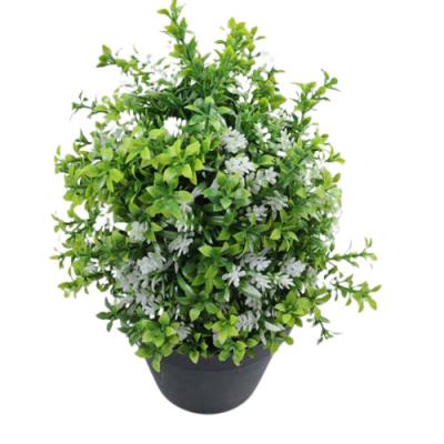 China Modern High Quality Plastic Artificial Bonsai Trees 26cm Orchid Grass Potted Plants For Office Decor for sale