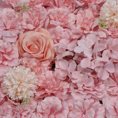 China Environmentally Friendly Faux Rose Silk Flower Wall Artificial Wedding Background for sale