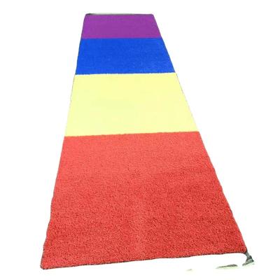 China Modern High Quality Rainbow Turf Carpet Grass PE Artificial Grass Mat For Decoration for sale