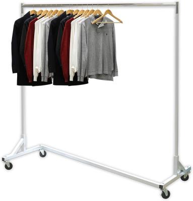 China Z Mobile Heavy Duty Clothes Rack Z Garment Rack - Decorative White Base for sale