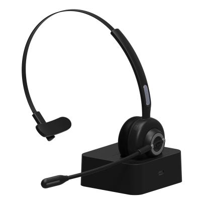 China Business High-End Headset Office Small Headband Call Center Wireless Bluetooth 4.1 Earphone With Charging Base OEM Wholesale Earphone for sale