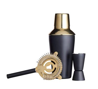 China 2020 New Arrivals Disposable Cocktail Shaker Set Black /Gold Stainless Steel Cocktail Shacker Set Whiskey Decanter Set Wine Accessories for sale