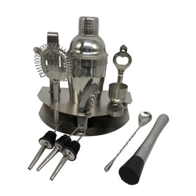 China Sustainable Factory Cocktail Shakers Bottle Set Wine Bar Set Stainless Steel Cocktail Shaker Set for sale