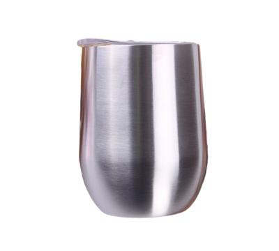 China Custom Sustainable Egg Cup Stainless Steel Wine Thermos Cup Vacuum U Model Egg Cup 12oz Custom Logo Accepted for sale