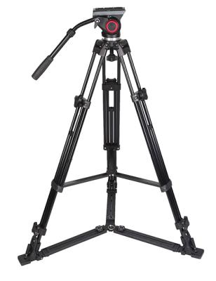 China Video Camera E-reise DVY-8018FS Professional Aluminum Video Camera Tripod Kit with Spreader for DSLR for sale