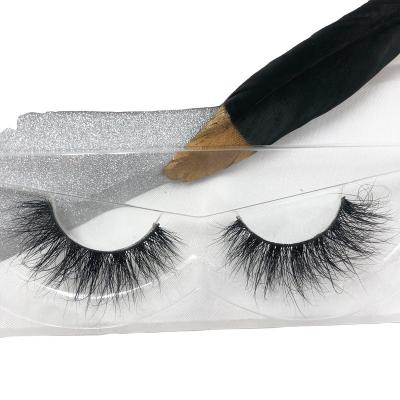 China Light weight 100% soft and natural material round soft natural fiber look synthetic false eyelashes OEM handmade lashes custom made for sale