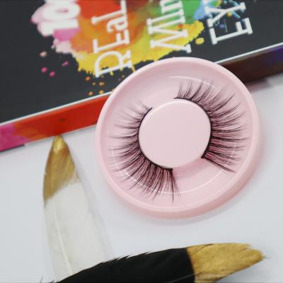 China Cruelti Vegan Faux Mink Los Angeles Full Strip 3d Natural Loose Kit Natural Soft False Eyelashes Bulk Eye Lashes Nude Square Lashes Box for sale