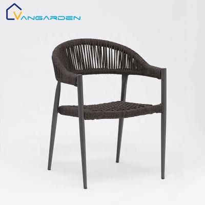 China Modern Promotion Modern Plastic Rope Aluminum Outdoor Chairs for sale