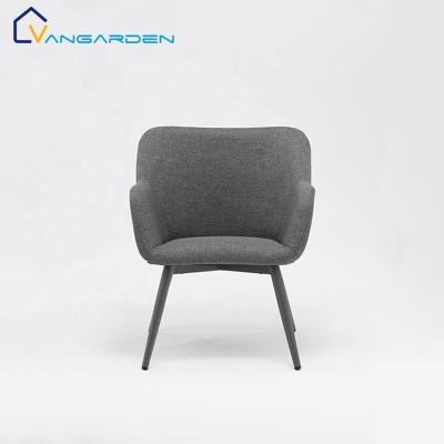 China 2020 UV-Resistant New Fabric Dining Chair With Metal Frame Leg Garden Lounge Furniture for sale