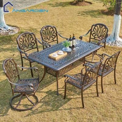 China Waterproof Outdoor Furniture Long Table Used Bar Garden Furniture Modern Outdoor Patio Dining Camping Table Set for sale