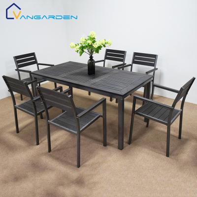 China Waterproof Outdoor Furniture Mobilier Jardin Patio Table and Chairs Outdoor Dining Set Outdoor Garden Furniture UK Table for sale