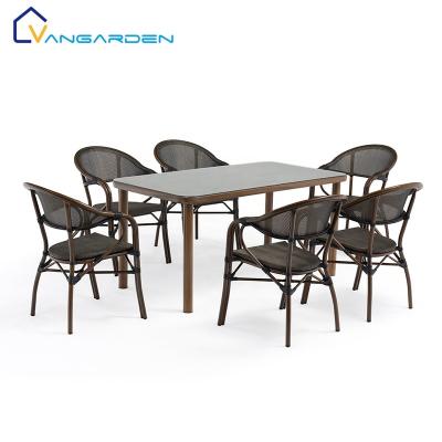 China New Style Modern Aluminum Deck Balcony Patio Table And Chairs Outdoor Garden Furniture for sale