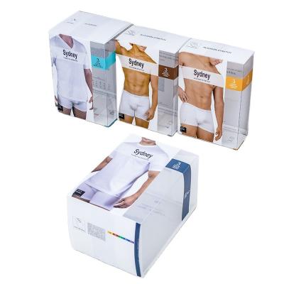 China Recycled Materials Wholesale Customize Clean Product Panties / Underwear Packaging Box Customize Clear Plastic Customized Boxes With Reasonable Price for sale