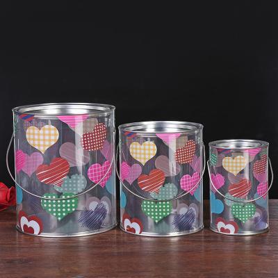 China Recycled Materials Customized Printed Hearted PVC Cylinder Gift Box For Valentine's Day for sale