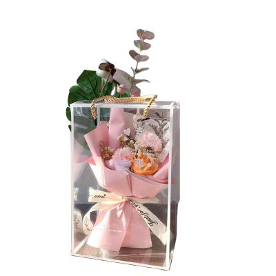 China High Quality Luxury Recyclable Customize Own Logo And Size Flower Transparent Plastic Packaging PVC/PET Clear Box For Sale for sale