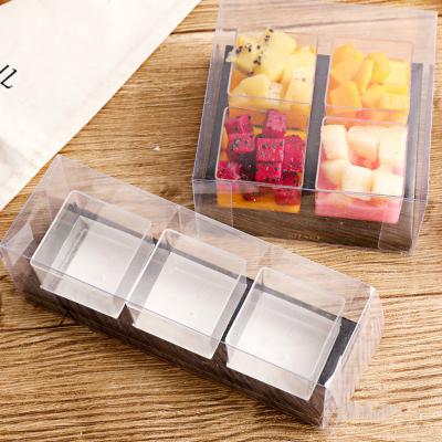 China Recyclable Luxury Beautiful Clear Plastic Cake Packaging Box Wedding Cupcake Boxes Baby Shower Gift Boxes Supplies for sale