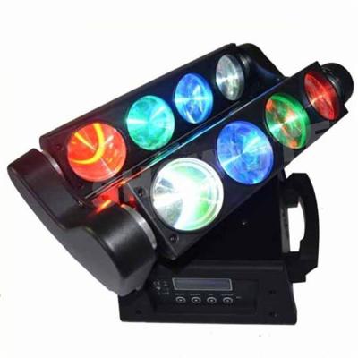 China Acht Stadium Sharpy-Licht führte Augen-Mini Spider Led Moving Head-Licht-12W RGBW Farbe Stangenlicht DJ Bean zu verkaufen