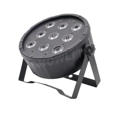 Cina Il lavaggio par esile piano di plastica del LED Parcan 9pcs RGBW 4in1 LED accende l'angolo di Lense di 25/45 di grado in vendita