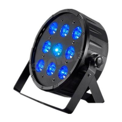 China 9*10W RGBWFlat que puede el par delgado del LED las luces fáciles del par del baile 8CH, vivienda plástica DJ llevó la luz del par en venta