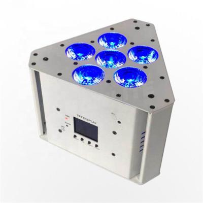 Κίνα CHAUVET του DJ οδηγημένος τρίγωνο 6x18w RGBWA+UV των οδηγήσεων ισοτιμίας πλυσίματος ελαφρύς έλεγχος Romte APP μπαταριών ασύρματος προς πώληση