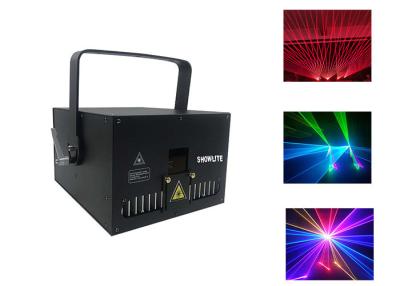 China Animations-Laserlicht 6W 10W 15W 40Kpps ILDA Laser Light DJ programmierbares RGB zu verkaufen