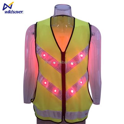 China Water Proof TOP Overall Work Suit Workwear Cycling Led Vest Custom Safety Signal Workwear Mens Led Vest for sale